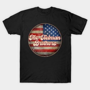 American Flag Personalized Tielman Proud Name Birthday T-Shirt